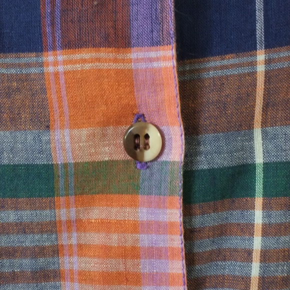 vintage plaid dress | 1980s medium cotton dress - Picture 10 of 14